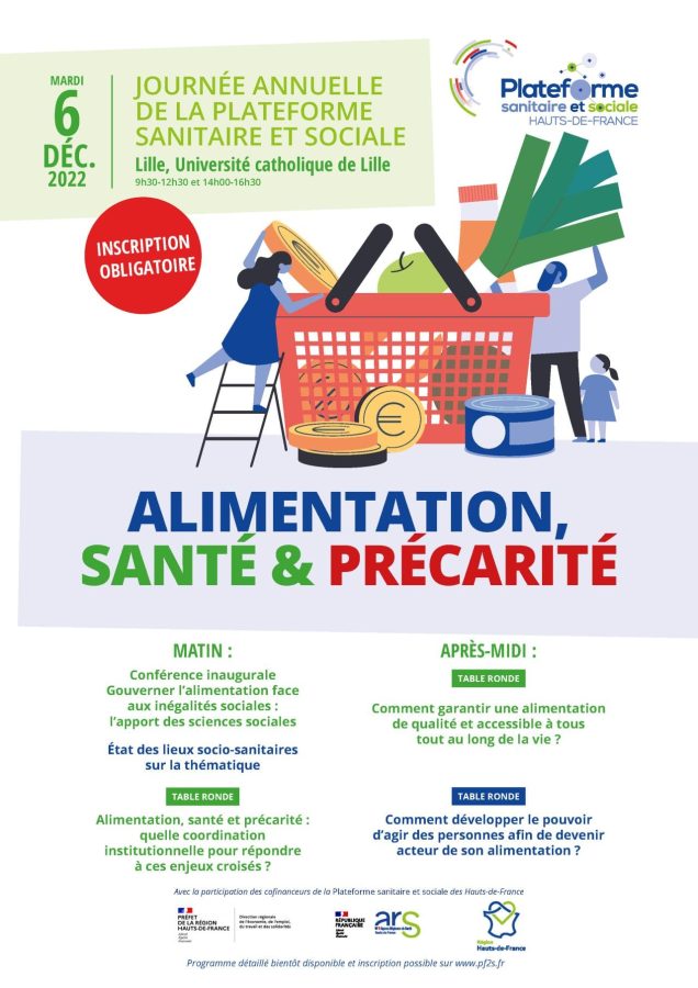 Journée d'étude de la Plateforme sanitaire et sociale Hauts-de-France Alimentation, santé & précarité