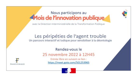 Les péripéties de l'agent trouble : un parcours interactif et ludique pour sensibiliser à la déontologie